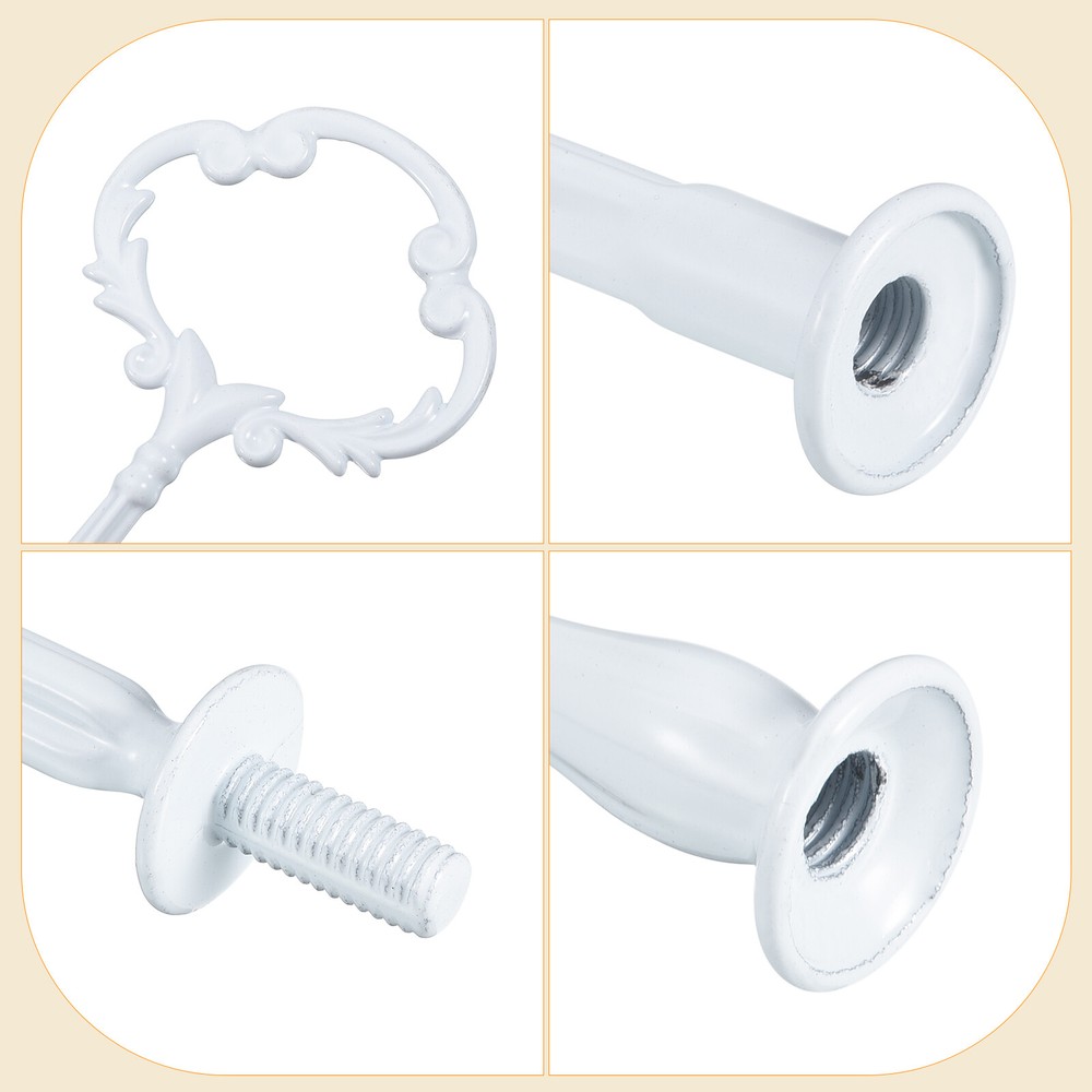 1 Set 2-Tier Cupcake Stand Hardware Fitting for Cake Stand, Flower White