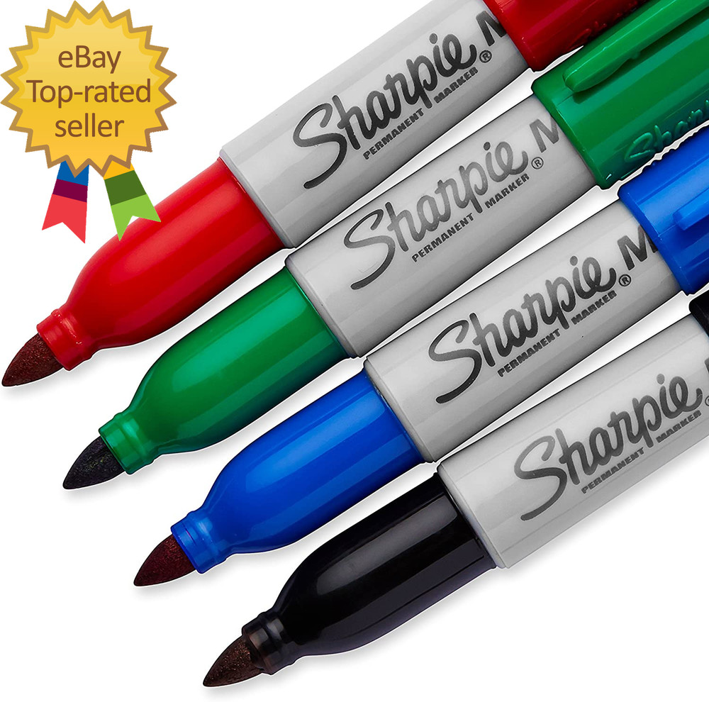 Mini Permanent Markers, Fine Point, Assorted Colors, 4 Count