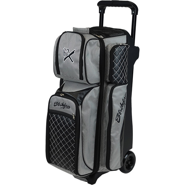 KR Strikeforce Royal Flush Silver 3 Ball Roller Bowling Bag