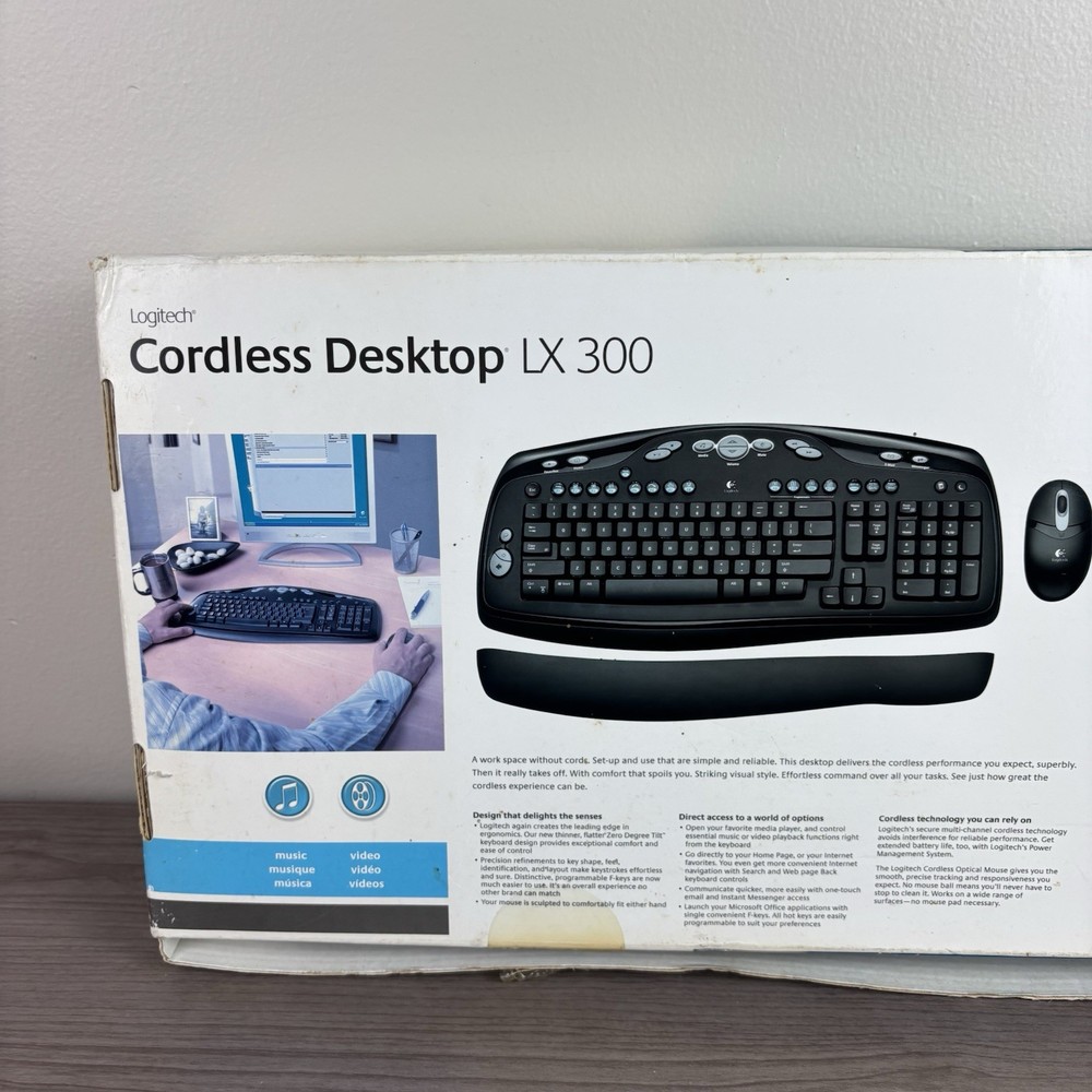 Logitech Cordless LX300 Desktop Express Keyboard and Mouse Combo