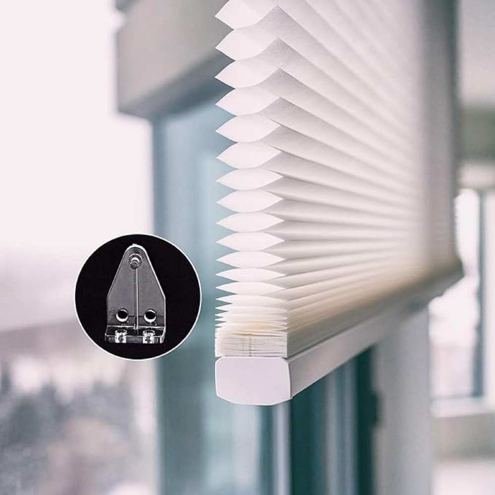 40 Pcs 1 Inch Blind Hold Down Brackets Clear Plastic Blinds Hooks Bottom Rail