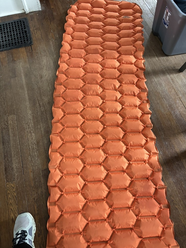 Inflatable Sleeping Pad Cascade Gray Orange Mountain Tech Never Used
