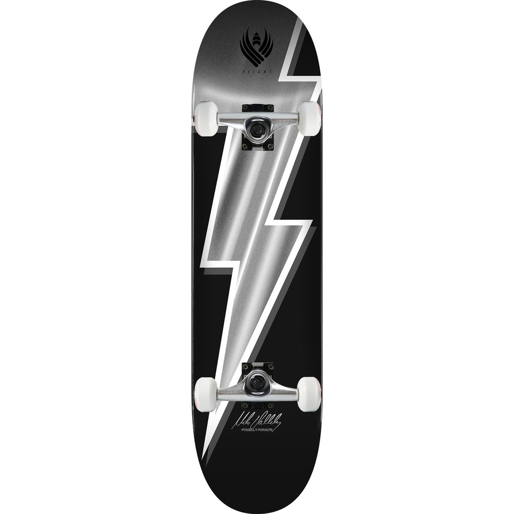 Powell Peralta Skateboard Assembly Flight Mike Vallely Lightning Bolt Silver 8.
