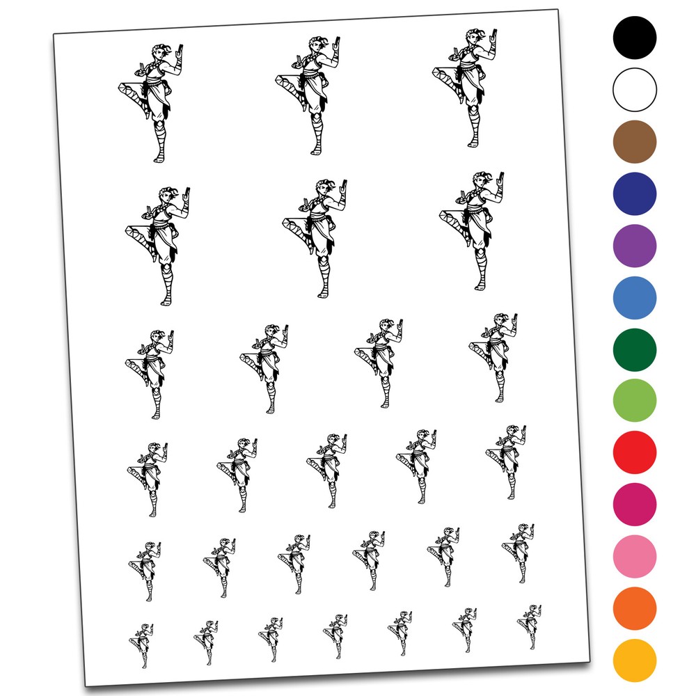RPG Class Monk Unarmed Fighter Temporary Tattoo Water Resistant Set