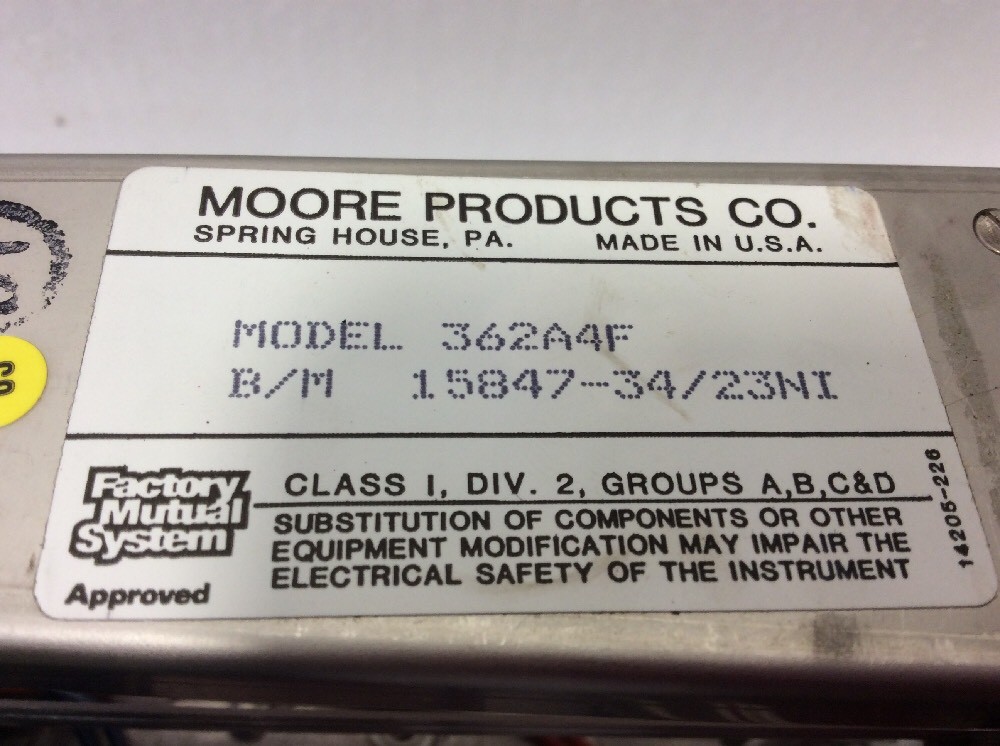 Moore Products Chart Recorder # 362A4F