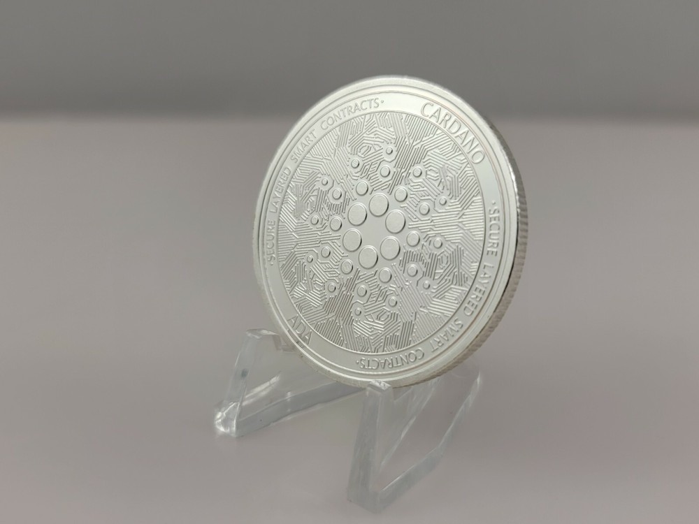 Crypto Cardano ADA In Code We Trust Silver Tone Coin Token