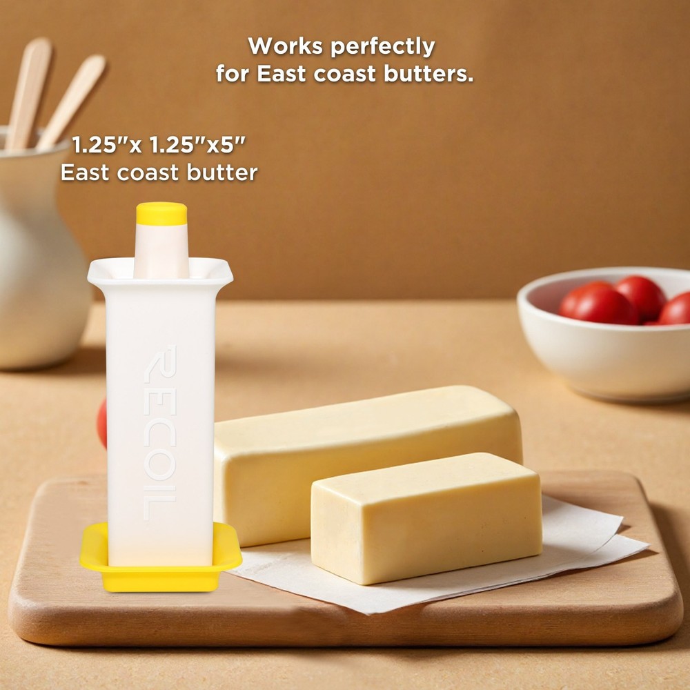 Recoil EBS Butter Spreader Butter Stick Holder with Length Adjustable Plunger