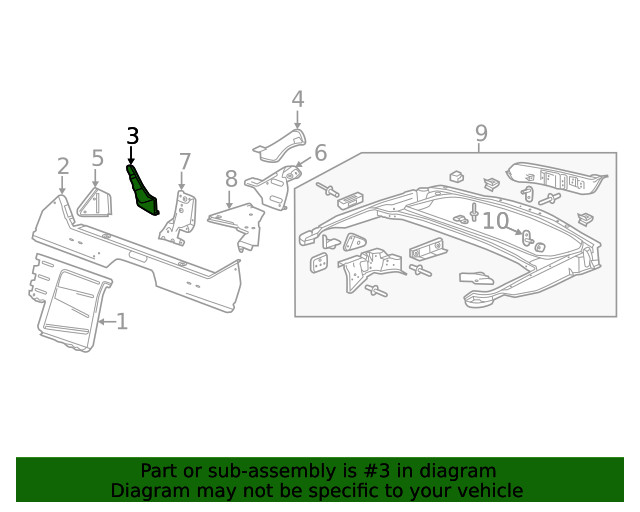 Genuine GM Extension Panel 23480585