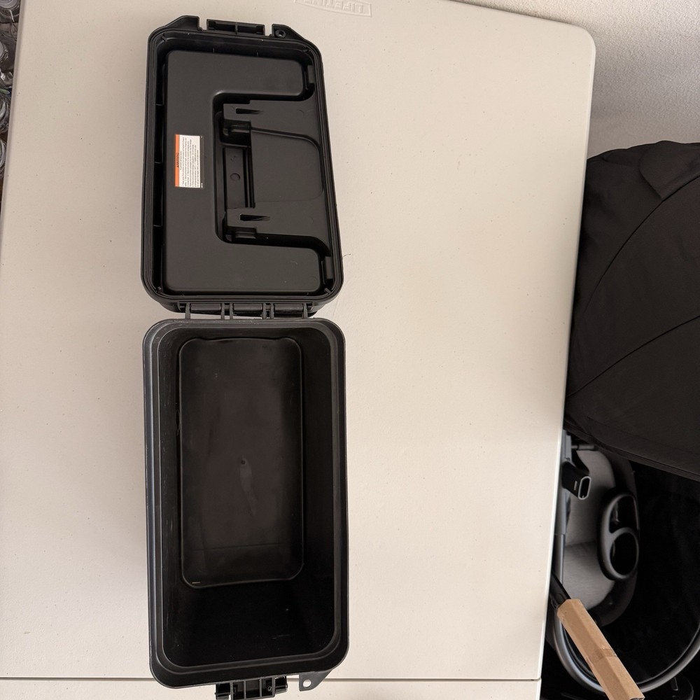 Black Polypropylene Ammo Can 64113 Waterproof Lockable Holds 6-8 Boxes