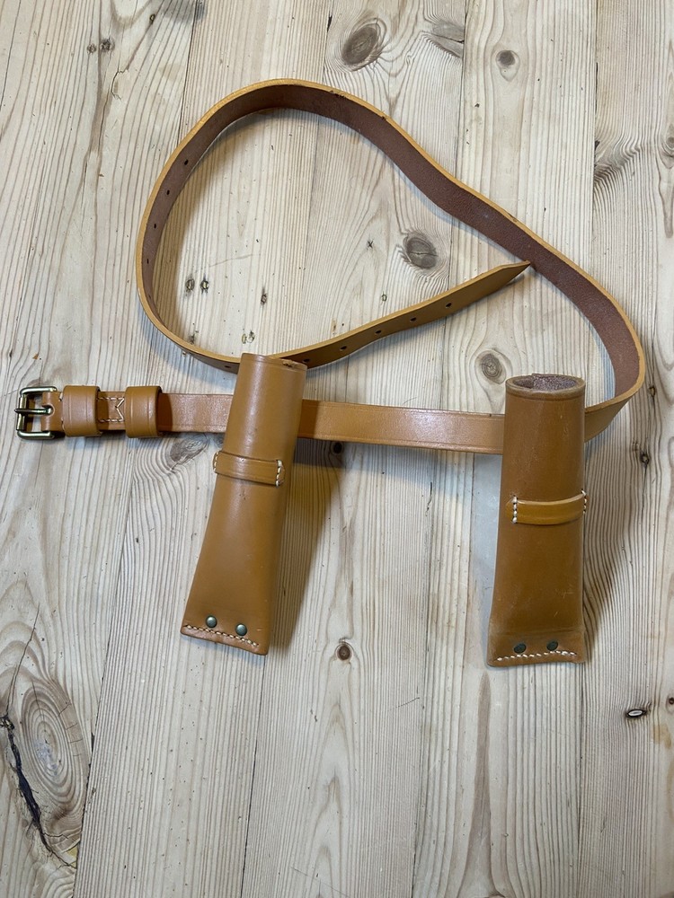 Leather Riggers Belt British Military  total length 48 inches