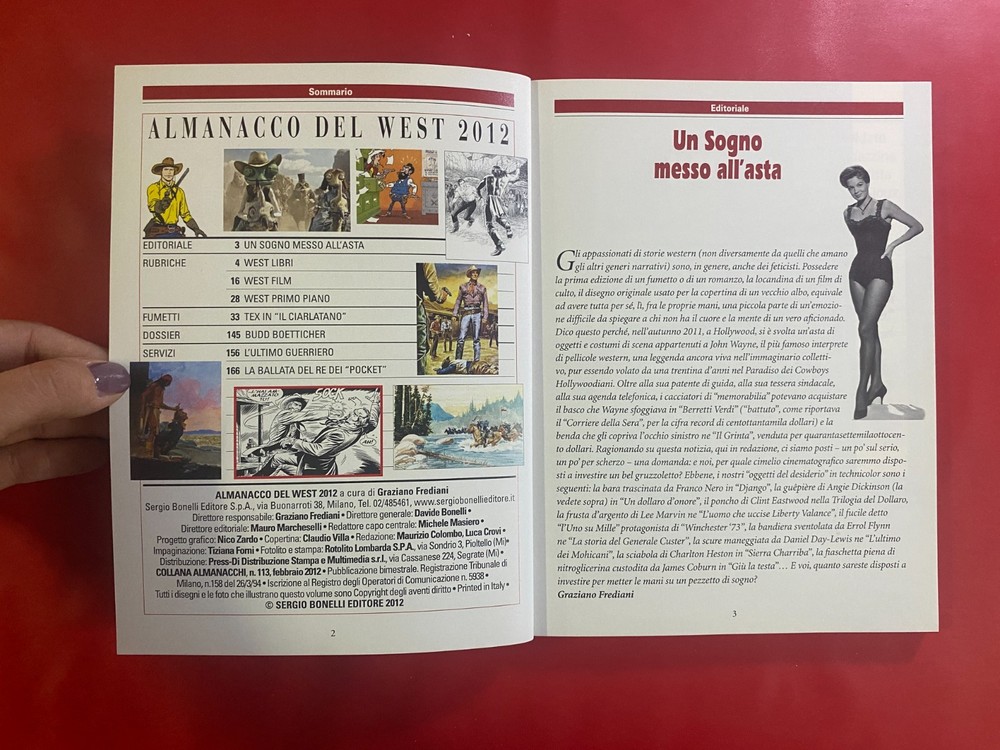 TEX ALMANAC DEL WEST 2012 Ed. Sergio Bonelli Comic NEW