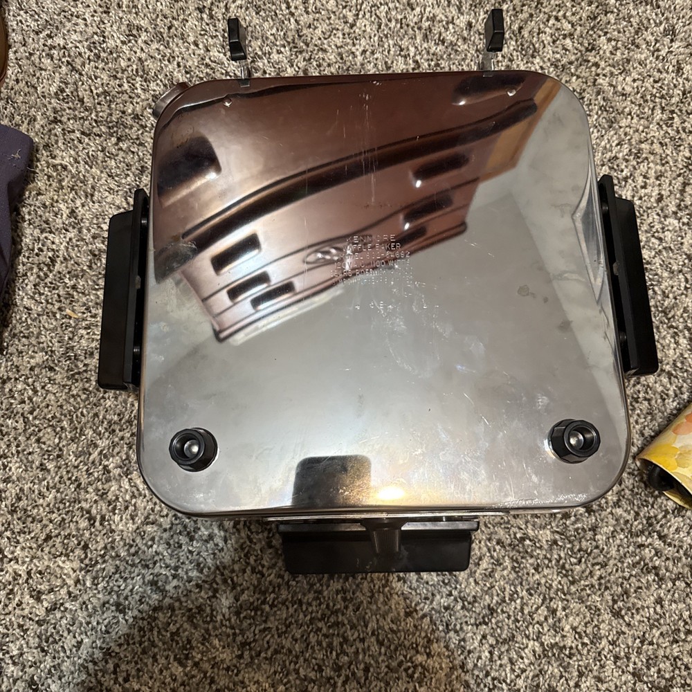 Vintage Kenmore Sears Waffle Maker Chrome Model 632.64641 Tested