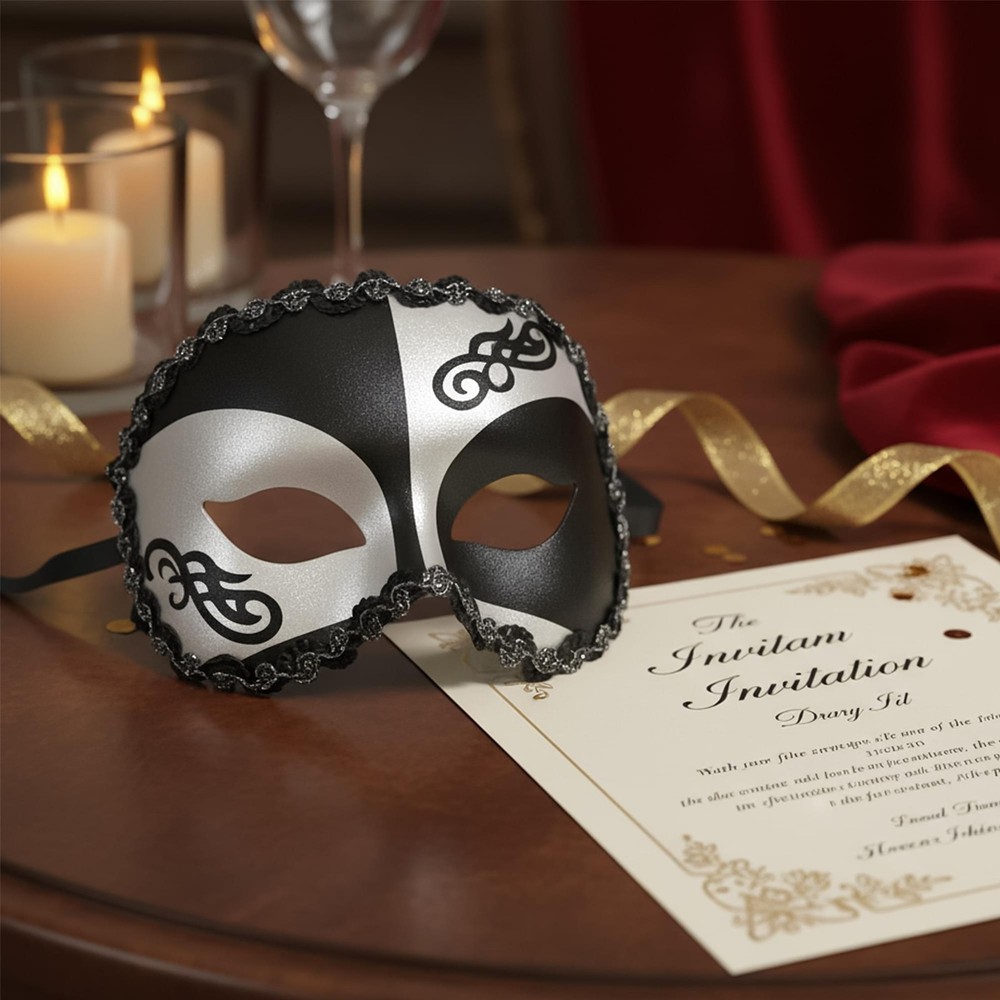 Kent Black/silver Mask Costume Accessory