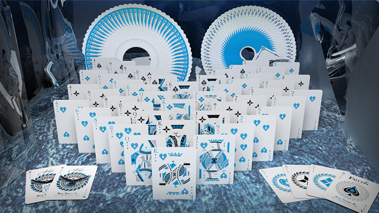 Ice Falcon Throwing Cards by Rick Smith Jr. and De'vo - Magic