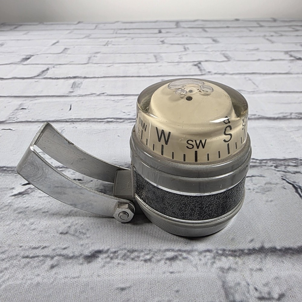 Vintage Air Way Floating Compass Boat Auto Dash Mount Accessory Grey