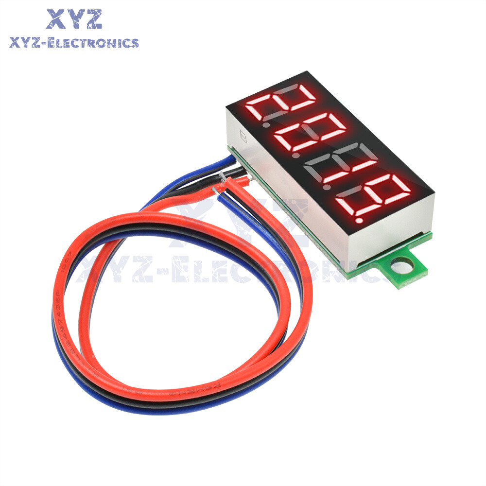 0.36 "Digital 4-Digit Voltmeter LED 0-100V Voltage Tester Panel Meter 3-Wire