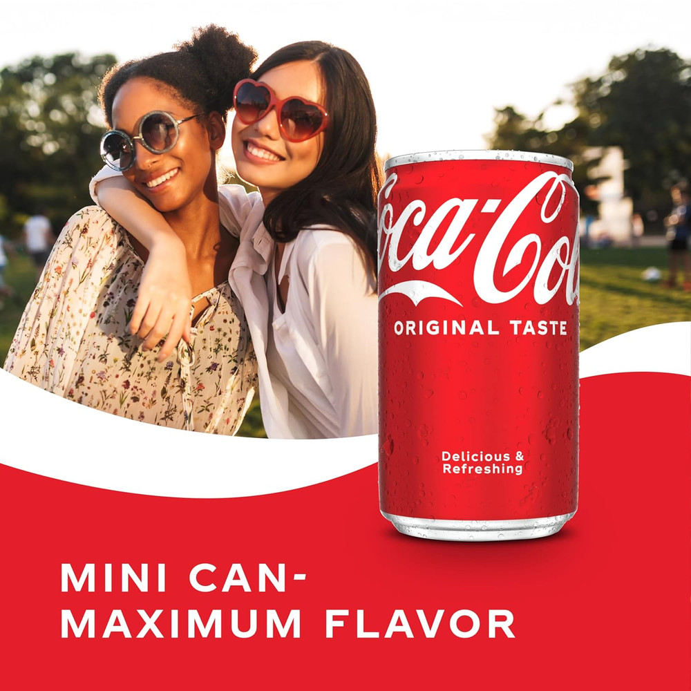 Fridge Pack Soda Soft Drinks, 7.5 fl oz Cans, 10 Pack - Mini Soda Cans