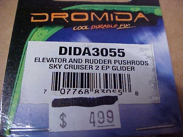 DROMIDA DIDA3055 = ELEVATOR AND RUDDER PUSHRODS: SKY CRUISER 2 EP GLIDER (NEW)