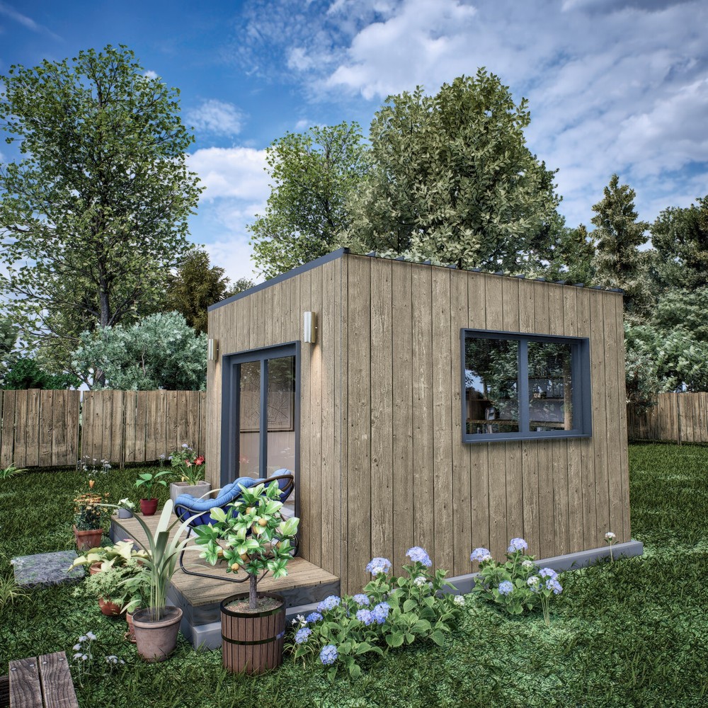Small Cabin Plan, Tiny Office Plan, 12x12 Small Office Plan, Hard Copy