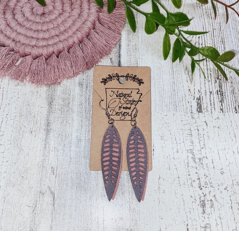 Handmade Boho Felt Dangle Earrings