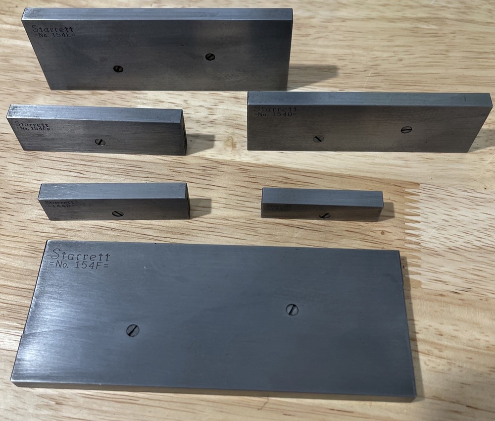Starrett Adjustable Parallel Set S154L, 6 Machinist Tools