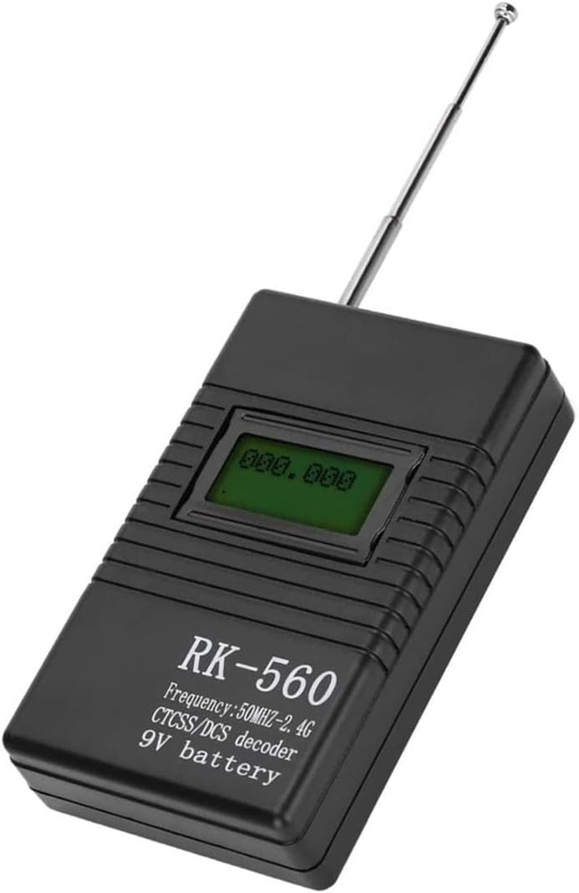 RK560 Mini Radio Frequency Counter Meter, 50Mhz-2.4Ghz with CTCSS/DCS Decoder, P