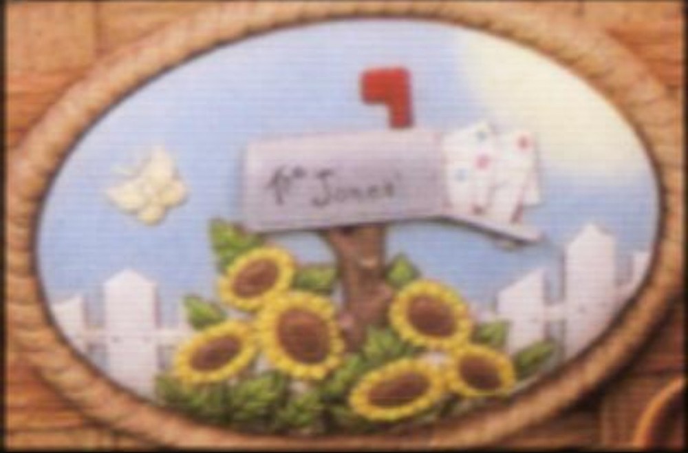 Mailbox w/ Sunflowers Insert You Can Attach Unpainted Bisque