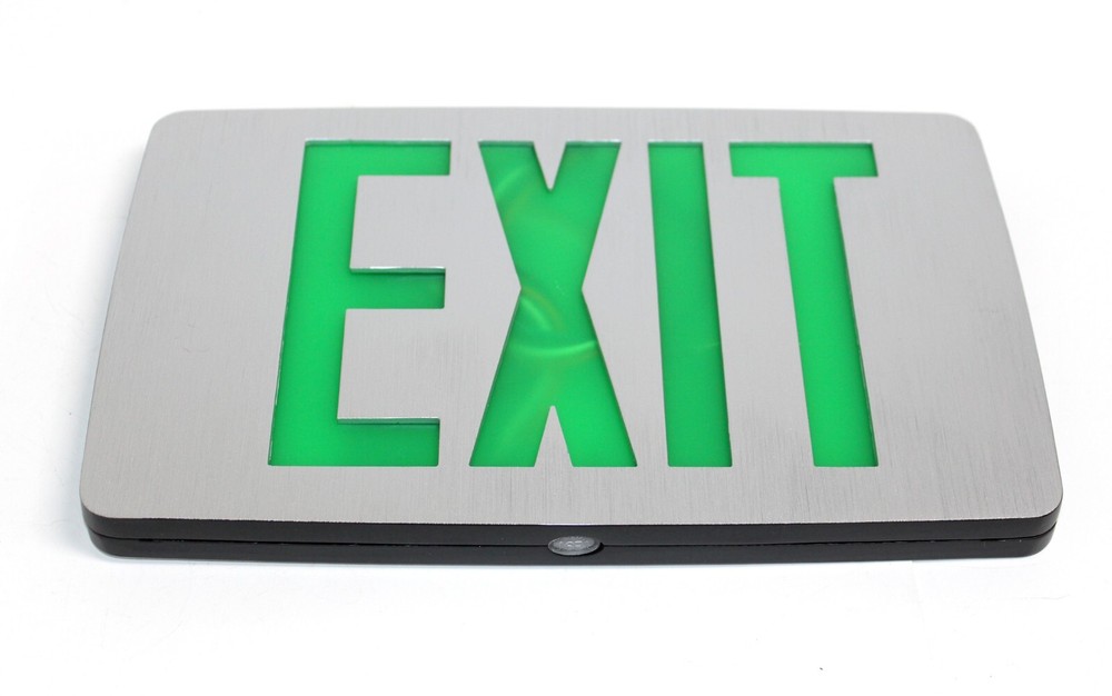8 Pack Envoy Lighting LED Emergency Exit Sign, Green Letter, Battery Back-up