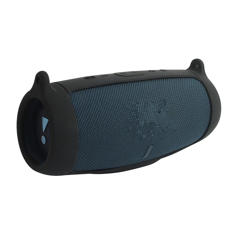 Black Silicone Cover Pad With Strap For JBL Charge 5 Bluetooth Speaker A