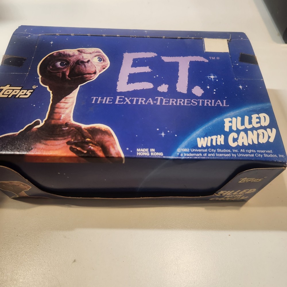 1982 Topps E.T. Movie Candy Head Display Box - Empty Box (with tray holder)