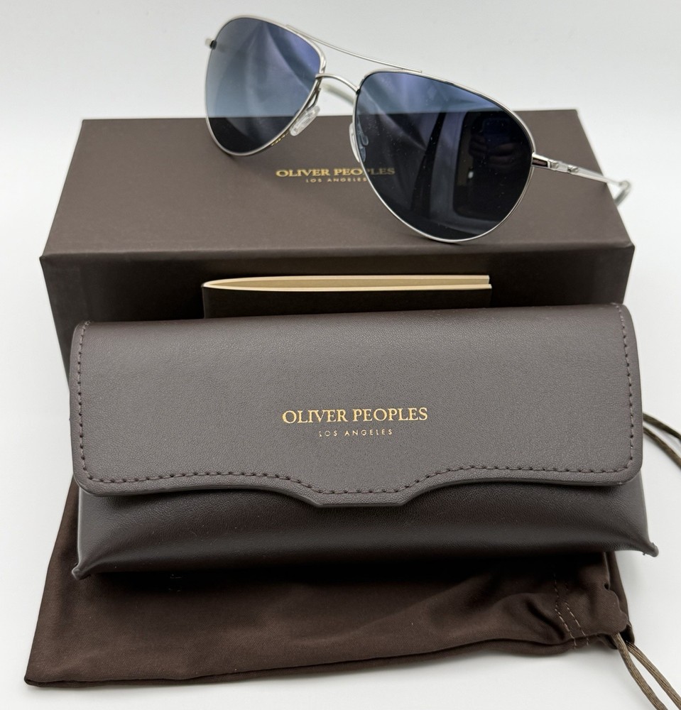Oliver Peoples BENEDICT OV1002S 5036S3- Silver / Blue Graident Polarized