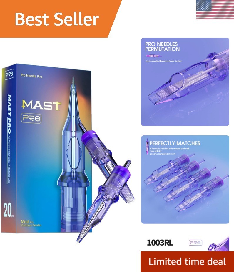 Mast Pro 1003RL 20Pcs Bugpin Disposable Tattoo Needles – Precision & Durability