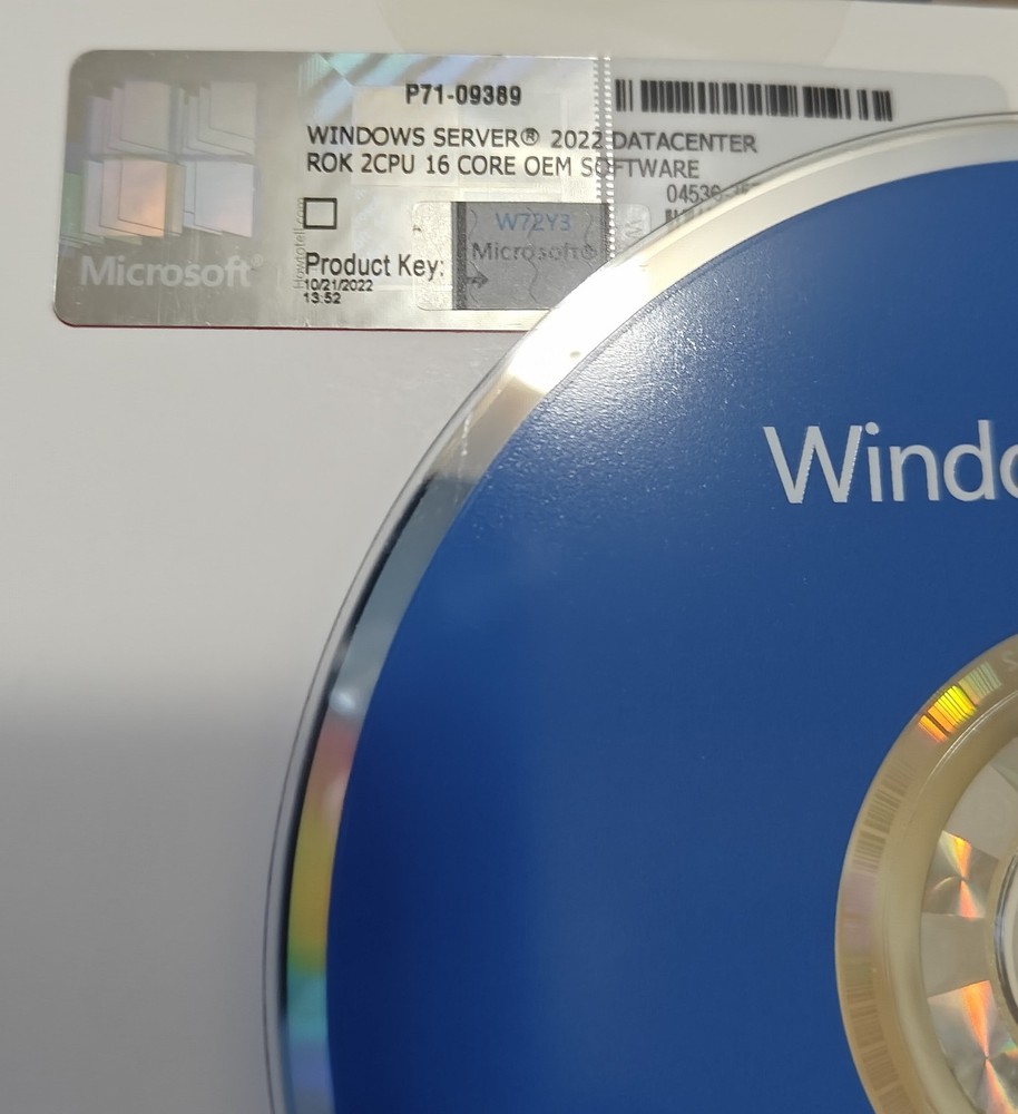 Microsoft Windows Server 2022 Datacenter - 2CPU x 16 Core License (P71-09389)