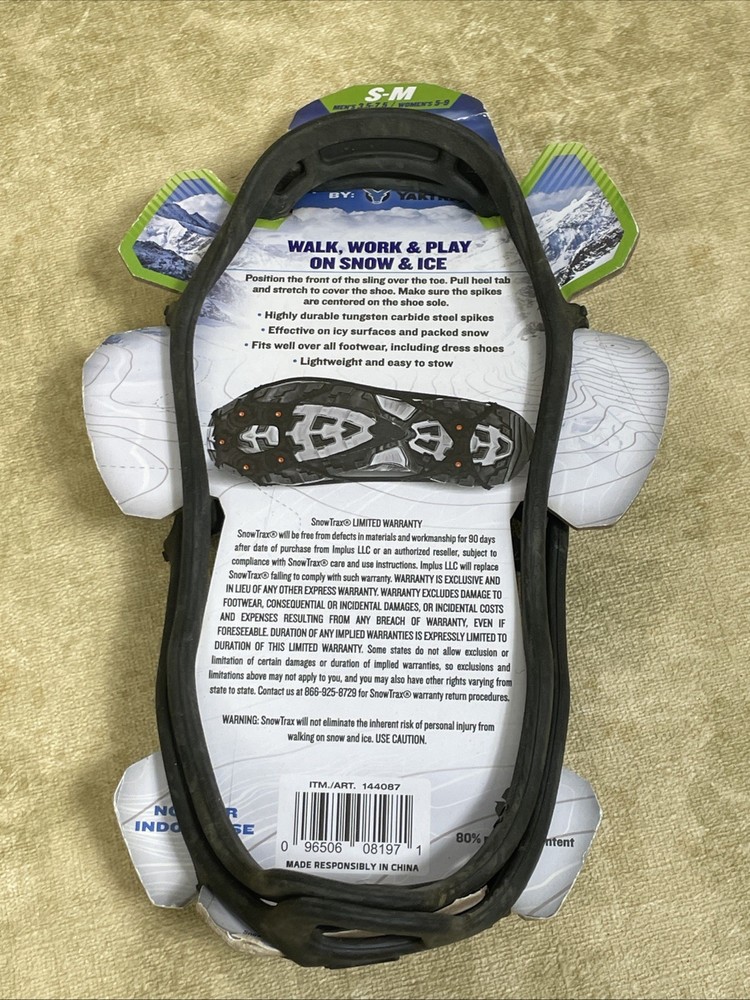 Yaktrax Snow Trax Rubber Small/ Medium New