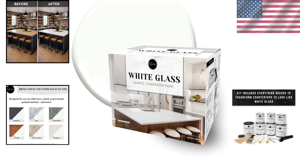 Transform Countertops with White Glass Epoxy