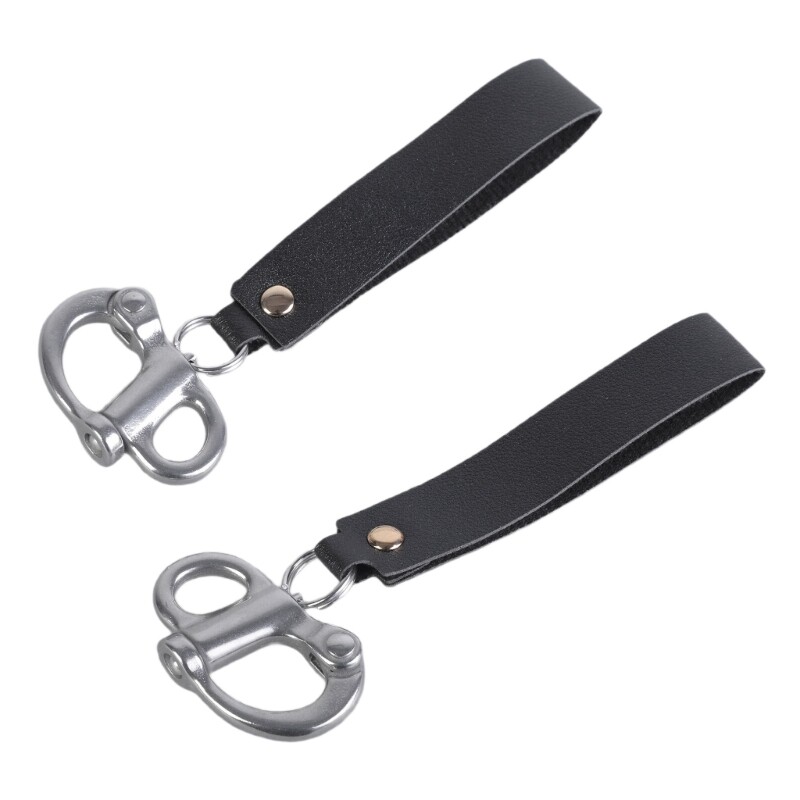 2Pcs SCBA Mask Quick Release Clip with Leather Handle Quick Release Shackle