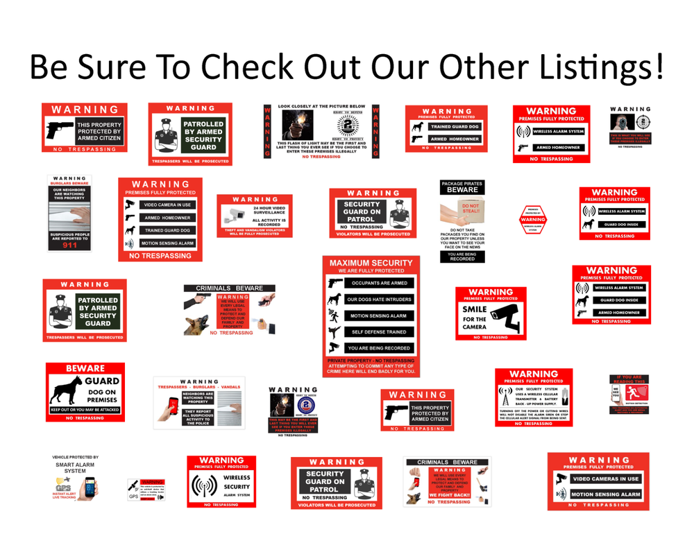 Package Parcel Thief Warning Stickers / 6 Pack + FREE Shipping