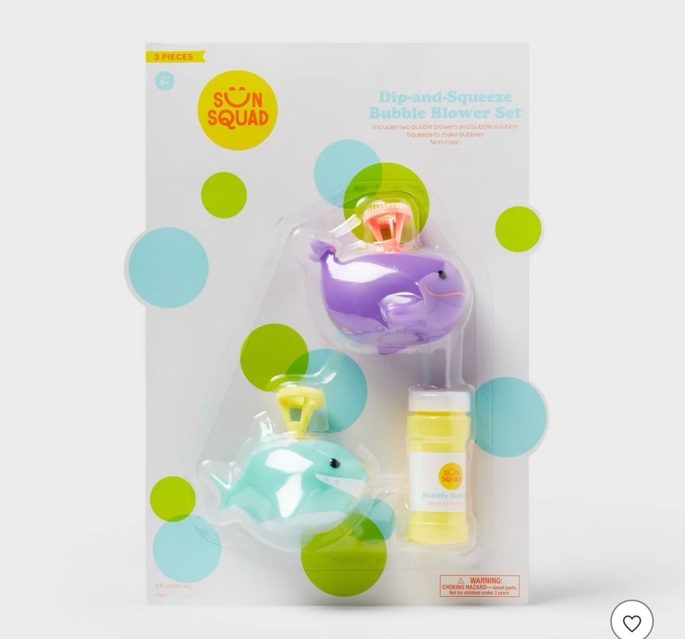 SUN SQUAD DIP AND SQUEEZE BUBBLE BLOWER SET