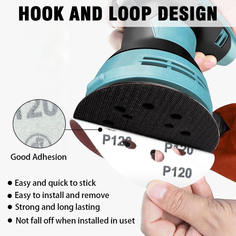 120 Grit Hook and Loop Sanding Discs 52 Pack