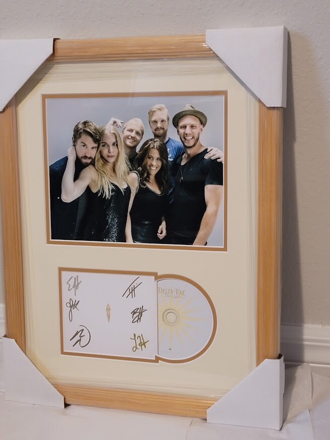 Delta Rae Signed Autographed The Light CD JSA Framed
