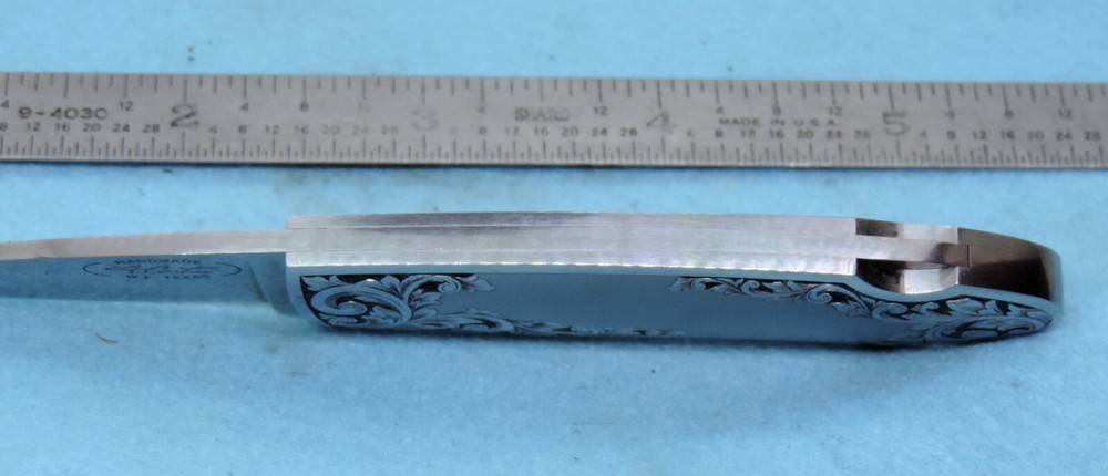Fred Carter Custom Lock Blade w/ Scroll Engraving Original