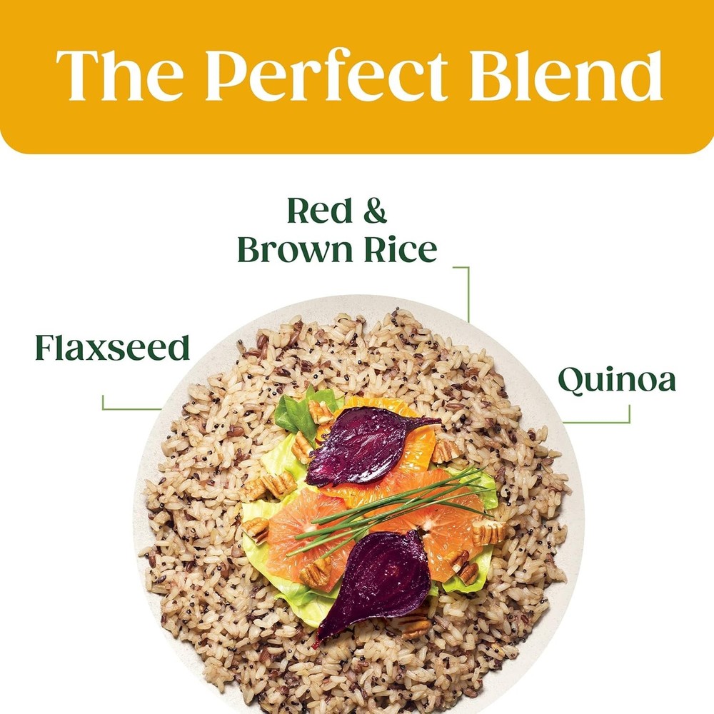 6-Pack Organic Flaxseed Quinoa & Rice Blend - Quick 90-Second Meal Solution