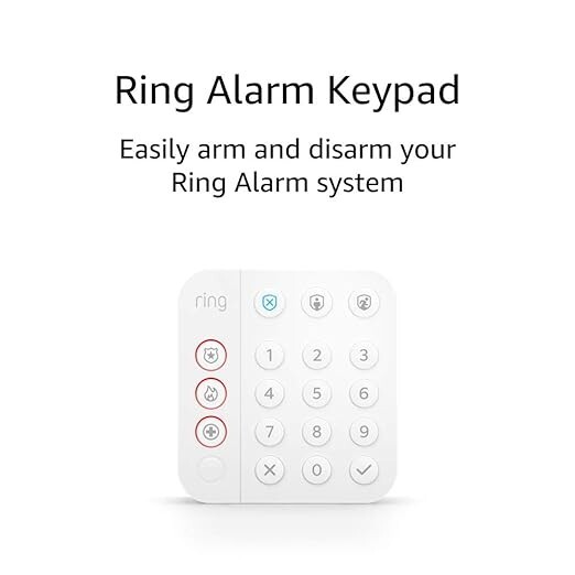 Ring Alarm Keypad (2nd Gen) with Adapter - White - New