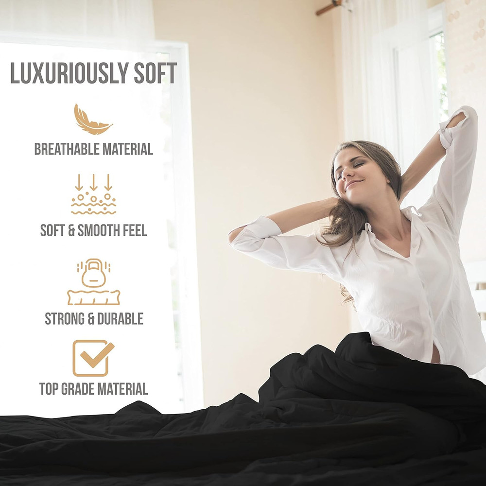 Full Size Bed Sheets Cooling - Luxury Hotel Sheet Set - Soft Sheets with Elastic