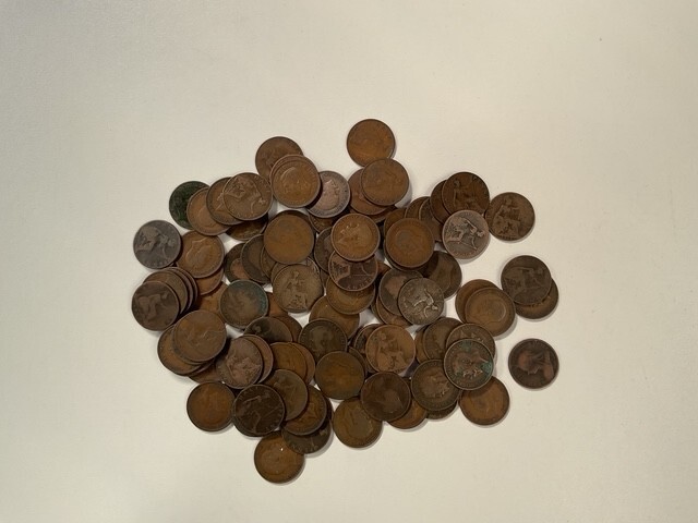 Old english half pennies