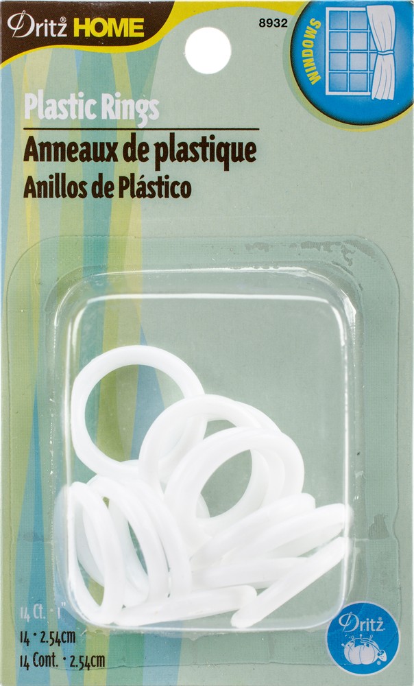 Dritz 8932 Plastic Rings 1" 14/Pkg-