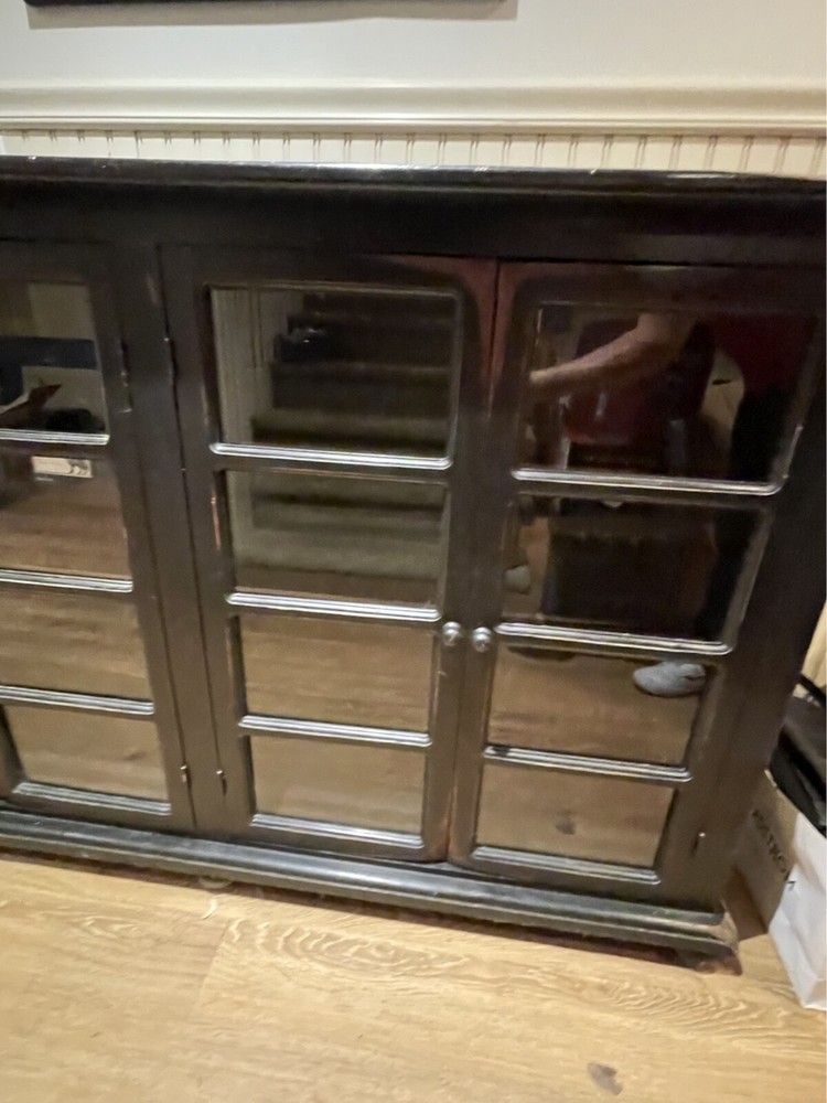 Vintage Four Door Glass Front Bookcase Display