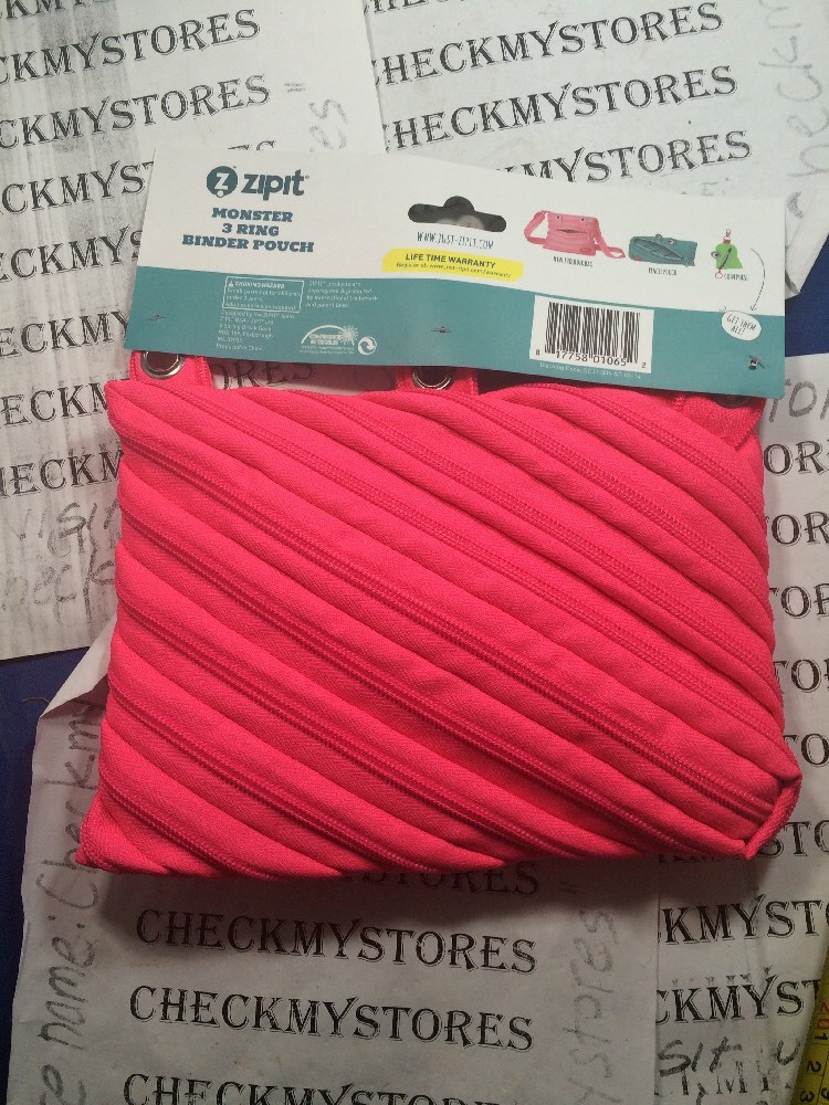 New ZIP IT 3 Ring Binder Pouch (Pink)