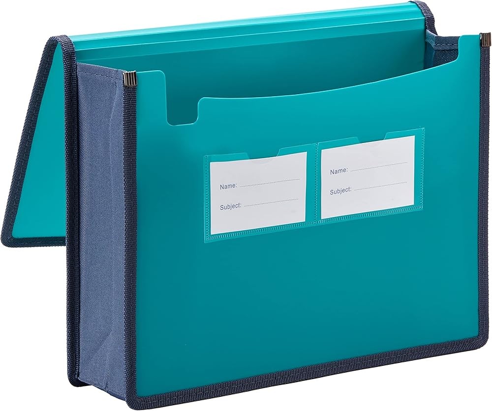 Plastic Expanding File Wallet Document Organizer with Elastic Cord &