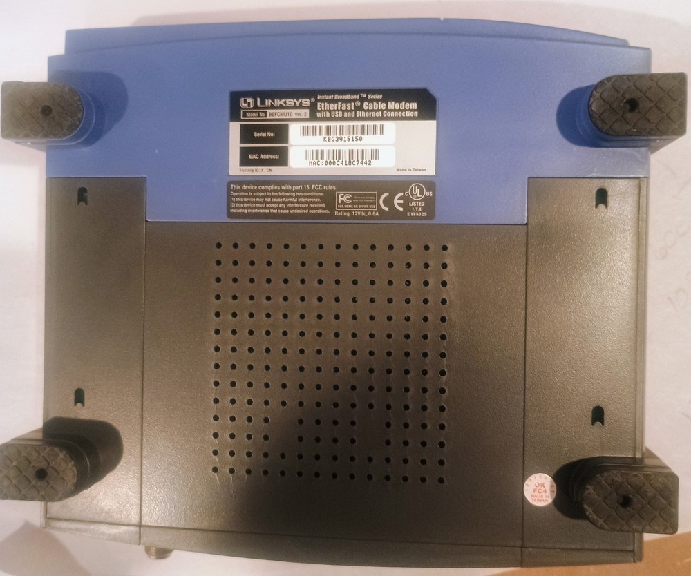 Linksys BEFCMU10 Ver. 2 EtherFast Cable Modem with USB & Ethernet Connection